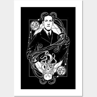 Lovecraft / Cthulhu on a playing card Posters and Art